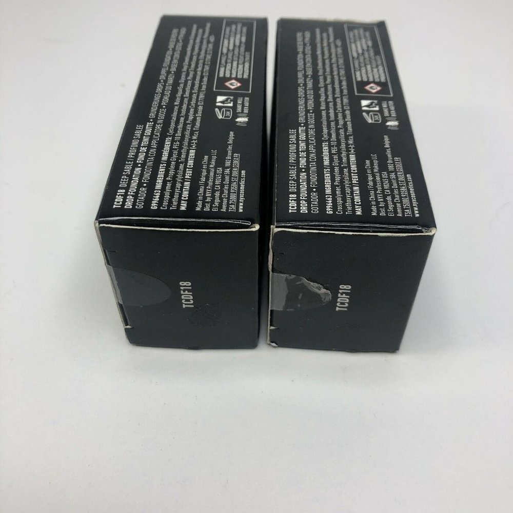 2 NYX Total Control Drop Foundation Deep Sable TCDF18 New - Picture 4 of 5